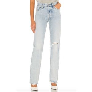 RE/DONE Originals 90s High Rise Loose Jeans (Light Worn 7) Sz 28